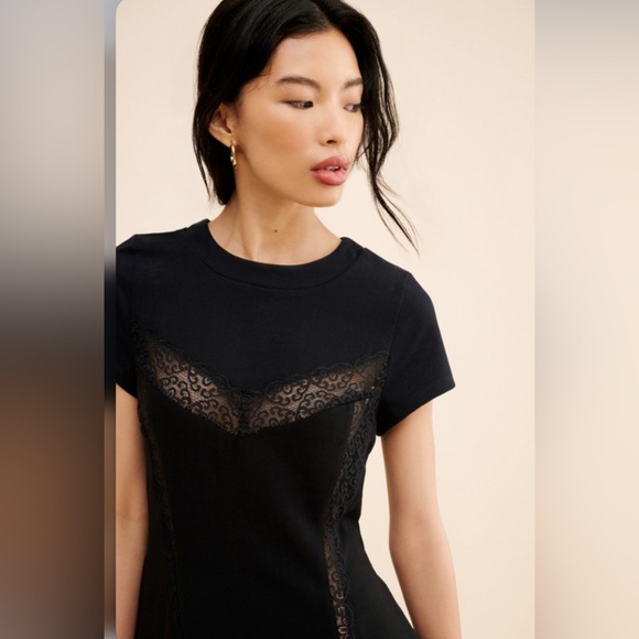 NWOT! FREE PEOPLE Cruz Mini Dress in Black - Picture 4 of 11